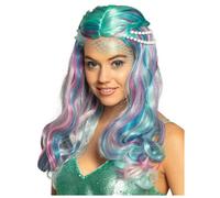 Pastel Mermaid Wig with Pearls for Adults