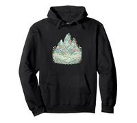 Pastel Mountain Hiking Trail Flower Meadow Pullover Hoodie
