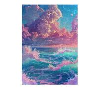 Pastel Ocean Waves Vivid Jigsaw Puzzle for Adults, 300 PCS
