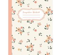 Pastel Orange coquette Floral Composition Notebook Aesthetic: College Ruled Writing Journal for School and Notes Ideal for Journaling, Work, Study or Gift
