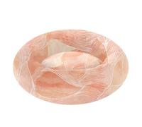 Pastel Orange Waves Pet Dog Bed Anti-Slip Calming Bed for Medium Size Pets Sleeping XS