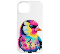 Pastel Paint Art American Goldfinch Case for iPhone 15 Plus