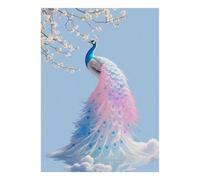 Pastel Peacock 1000 Piece Jigsaw Puzzle for Adults | 70x50cm Elegant pastel peacock artwork offers a relaxing challenge and a beautiful image to enjoy after completion