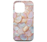 Pastel Pearl Shell Mosaic Coastal Aesthetic Art Case for iPhone 13 Pro