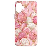 Pastel Pearl Shell Mosaic Coastal Ocean Aesthetic Case for iPhone 16 Plus