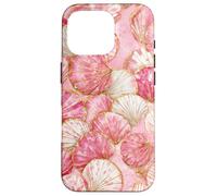 Pastel Pearl Shell Mosaic Coastal Ocean Aesthetic Case for iPhone 16 Pro