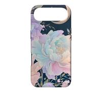 Pastel Peony Crescent Moon Celestial Flower Design Case for iPhone Air