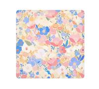 pastel pink blue floral print elegant Portable Toiletries Pouchs Cloth Toiletry Organizer Travel Wrap Camera Lens Cloth Wrapper For Toiletries Size 21.7x21.7in