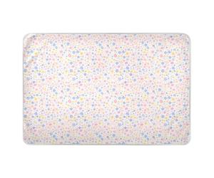 Pastel Pink Blue Flowers Extra Large Resuable Baby Bed Pad Waterproof Washable Bed Pad Leakproof Quick Drying Travel Mattress for Kids Bedwetting , 52" L x 34" W