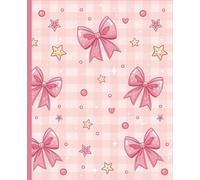 Pastel Pink Bow Notebook - Cute Kawaii Journal with Stars & Hearts | 7.5” x 9.25” Lined Pages: Adorable Pink Bow & Star Design | 100 Lined Pages for Writing, School, Journaling & Gift