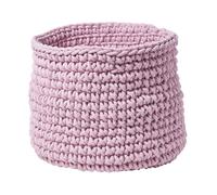 (Pastel Pink) Cotton Knitted Round Storage Basket, 42 x 37 cm
