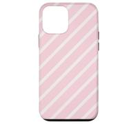 Pastel Pink Diagonal Stripe Case for iPhone 12 mini