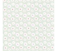 Pastel Pink Green Flowers - 1 Fat Quarter 48cm x 55cm Material Alphabets Balloons Building Blocks Patchwork 100% Cotton Tight Woven Quilting Fabric Kids Bedding Numbers Flowers Dress