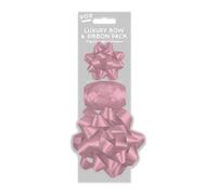 Pastel Pink Luxury Bow & Ribbon Pack - Gift Wrapping Set with 2 Bows and 10m Ribbon