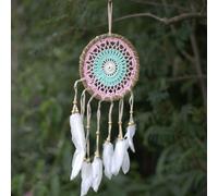 Pastel Pink Macramé Dream Catcher 16Cm - Handmade Bali Blessings