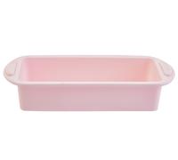 Pastel Pink Rectangular Mould,Delicate Pink Oblong Silicone Baking Tray,Non-Clinging Cake Pan With Handles Premier Housewares Pink One Size