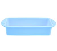 Pastel Pink Rectangular Mould,Delicate Pink Oblong Silicone Baking Tray,Non-Clinging Cake Pan With Handles Premier Housewares Blue One Size