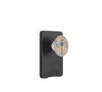 Pastel Pinks and Purples Dragonfly on Pink Background - PopSockets PopWallet for MagSafe