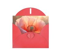 Pastel Poppies Print Blank Cards and Envelopes 5" x 6" for Wedding Birthday Invitations and All Occasions