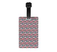 Pastel Poppies Print Waterproof Luggage Tags for Air Travel Daily Use Vacation Suitcases Labels Set