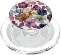 Pastel Pressed Flowers Floral Pattern PopSockets PopGrip for MagSafe