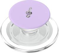 Pastel Purple Light Pale Lavender Music Treble Clef PopSockets PopGrip for MagSafe