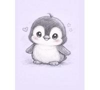 Pastel Purple Penguin: Sweet Kawaii Style Notebook, Cute Pastel Journal with 110 Pages for School, Notes, Math, Drawing and Everyday Writing, Kids Notebook