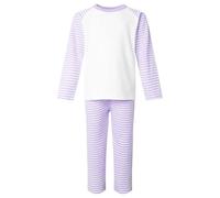 Pastel Purple Stripe Blank Pyjamas for Embroidery - Vinyl - HTV - DTG - Boy - Girl - Unisex - Various Sizes - Cotton - 4-5 years