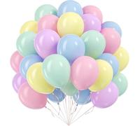 Pastel Rainbow Balloons, 100pcs 12 Inch Latex Balloons, Perfect for Kids Birthday, Baby Shower, Unicorn Party, Gender Reveal, Wedding, Graduation, Celebration Events & Sweet Party Decorations