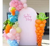 Pastel Rainbow Balloons Arch Kit, Easter Balloon Garland for Birthday Party Decorations, Pastel Pale Pink Light Blue Sage Dusty Green Orange Yellow Colorful Balloon for Spring Party Baby Shower Decor