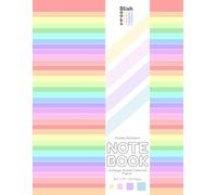 Pastel Rainbow College Ruled Colored Paper Notebook: Colorful Striped Decorative Journal, 8.5" x 11" Book, Perfect for Note Taking, List Writing, Journaling, Planning and Much More