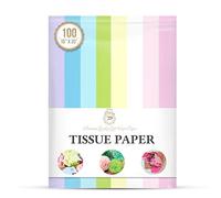 Pastel Rainbow Gift Wrapping Tissue Paper for Gift Packaging, Floral, Birthday, Christmas, Halloween, DIY Crafts and More 15" X 20" 100 Sheets