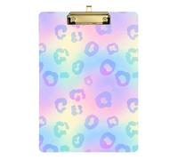 Pastel Rainbow Gradients Clipboard Writing Clipboard Letter Size Clipboards, A4 Letter Size 12.5 x 9 Inches Gold Clip