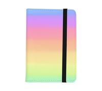 Pastel Rainbow Passport Holder, PU Leather Passport Wallets, Travel Accessories for Women, Traveller Gifts, Holiday Ducument Holder for Passports Tickets Money Boarding Passes, ID Card Cover