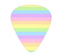 Pastel Rainbow Striped,12 Pcs Guitar Pick,3 Different Thickness Plectrums for Acoustic Guitar Bass Ukulele (0.46mm 0.96mm 0.71mm)