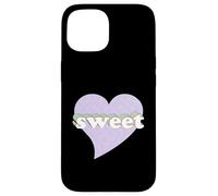 Pastel Rainbow Sweet Heart with Donut Pattern Case for iPhone 15