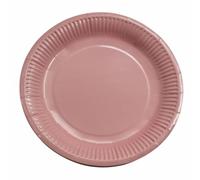 Pastel Round Paper Plates - 10 Pack - 23cm Disposable Party Plates - Assorted Colours - Ideal for Baby Showers, Birthdays & Picnics (Pink)