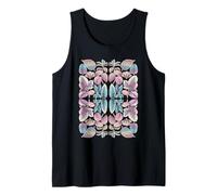 Pastel Rubber Fig Leaves Plant Leaf Collage Botanical Dreamy Tank Top