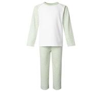 Pastel Sage Stripe Blank Pyjamas for Embroidery - Vinyl - HTV - DTG - Boy - Girl - Unisex - Various Sizes - Cotton - 4-5 years