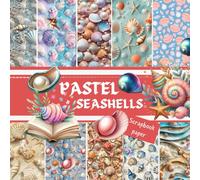 PASTEL SEASHELLS SCRAPBOOK PAPER: This is a double sided craft paper, DECOUPAGE, EPHEMERA, ORIGAMI, MIXED MEDIA ART, Collage