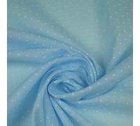 Pastel Shade Spotted Polka PIN DOT Printed Poly Cotton Fabric Polycotton Mask (1 Metre, Baby Blue 3654)