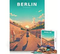 Pastel Silence at The Berlin Wall Hard Jigsaw Puzzle for Adults 1000 Pieces Smart Game Home Enjoy Image Assembly Festive Gift (50x75cm)