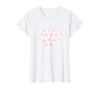 Pastel Soft Pink Coquette Ribbon Bow Gingham Cute Aesthetic T-Shirt