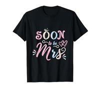 Pastel Soon to Be Mrs Bride Bridal Shower T-Shirt, Men, Black, 3X-Large