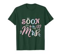 Pastel Soon to Be Mrs Bride Bridal Shower T-Shirt, Men, Dark Green, 3X-Large