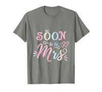 Pastel Soon to Be Mrs Bride Bridal Shower T-Shirt, Men, Olive Heather, 3X-Large