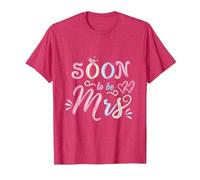 Pastel Soon to Be Mrs Bride Bridal Shower T-Shirt, Men, Red Heather, 3X-Large