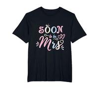 Pastel Soon to Be Mrs Bride Bridal Shower T-Shirt, Men's Big and Tall, Black, 3X Tall