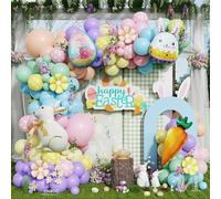 pastel spring season theme balloon garland arch kit (Pastel Colorful Easter)