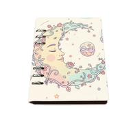 Pastel Stars Notebook A5, Pu Leather A5 Notebooks, Lined Paper Aesthetic Notebook 180Pages/90Sheets, Homework Book for Dairy, Exercise Books Lined for Study, Study Essentials Journal Diary